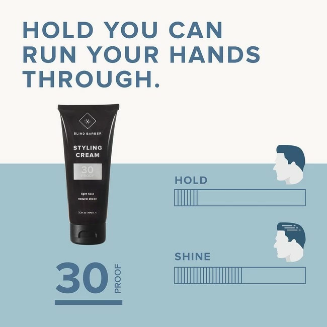 Best Pirce ๐ Blind Barber Store Blind Barber 30 Proof Styling Cream - Workable Hair, Beard & Mustache Cream For Men - Control Beard & Mustache Frizz - Water Based Style Cream With Light Hold & Natural Shine (3.2oz / 100ml) ๐ - Image 3