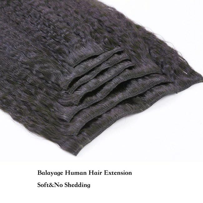Wholesale ๐ Lacerhair Afro Kinkys Coarse Clip-in Human Hair Extensions For Black ๐ฉ Women Remi Brazilian Natural Color Full Head 7Pcs 120Gram With 17 Clips KS 20 Inch ๐ - Image 6