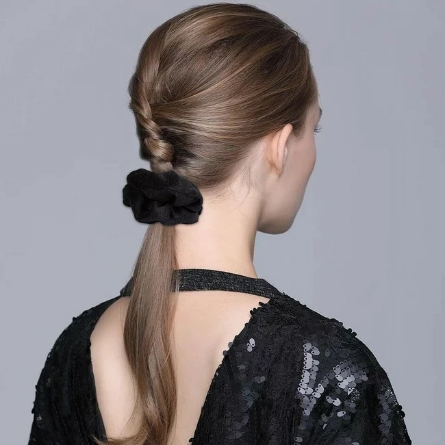 Outlet ๐งจ Jaciya Store Jaciya 5 Pack Large Velvet Scrunchies 6.3 Inches Hair Elastics Scrunchy Bobbles Soft Elegant Elastic Hair Bands Hair Ties, 5 Colors (Color 1) ๐ - Image 4