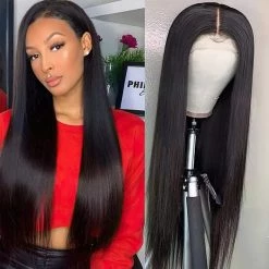 Deals 👍 Veravicky Straight 13x4 Lace Front Wigs Human Hair 16 Inch Brazilian Remy Hair Wigs For Black 👩 Women, 150% Density Long Straight Wig Pre Plucked Hairline With Baby Hair ✔️