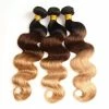 Best deal 😀 Kapelli Hair 10A Ombre Human Hair Bundles Ombre Brazilian Hair Body Wave (T1B/4/27,14" 16" 18") Ombre Brazilian Human Hair 100% Unprocessed Virgin Remy Hair Bundles 3 Tone Black To Blonde Human Hair Weave 🎁