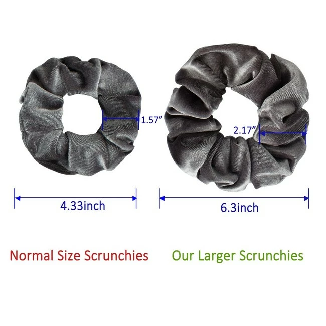 Outlet ๐งจ Jaciya Store Jaciya 5 Pack Large Velvet Scrunchies 6.3 Inches Hair Elastics Scrunchy Bobbles Soft Elegant Elastic Hair Bands Hair Ties, 5 Colors (Color 1) ๐ - Image 7