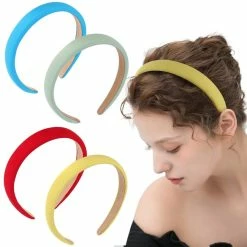 Best reviews of ๐ฅฐ Wecoe Store Wecoe 4 Pack Headbands For ๐ฉ Women Padded Headbands Fashion Headbands Thick Headbands Soft Foam Headbands Yellow Blue Red Green Headbands Solid Plain Headbands Hair Accessories For ๐ฉ Women ๐ง Girls(Set 2) ๐