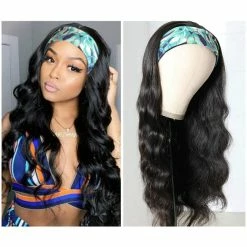 Best Sale 🎁 Iris Queen Store Iris Queen Body Wave Headband Wigs Human Hair Glueless Headband Human Hair Wigs For Black 👩 Women 9A Brazilian Hair None Lace Front Wig(22inch) 😀