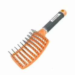 Cheap 🌟 UltimateBrush Curved Vented Hair Brush,Vent Brush, Styling For Thick Long Hair, Detangling Massage Brush For 👩 Women Or Men, Fast Drying Blow Dryer Brush Wet/Dry (Orange) 🛒