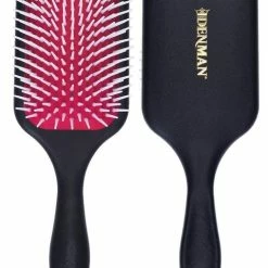 Promo 💯 Denman Power Paddle Hair Brush For Fast And Comfortable Detangling And Blow Drying D38, Red & Black 👍