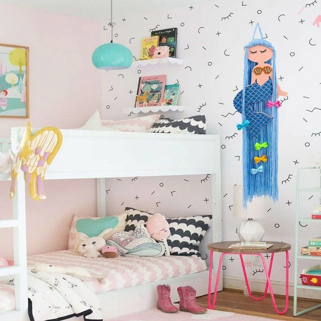 Best Pirce 😀 Volepet Mermaid Hair Bow Holder - Baby Hair Accessories Storage Headband Holder Hair Clips Organizer Hanging Decoration For Toddler 👧 Girls Room ✔️ - Image 8