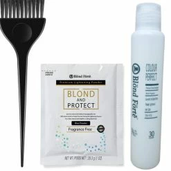 Deals 🎉 Blond & Protect 1 Oz 8+ Levels Of Lift Hair Lightener Kit For Light, Dark Brown Hair, & Black Hair + 120 ML Developer (30 Volume Blue Powder) 🧨