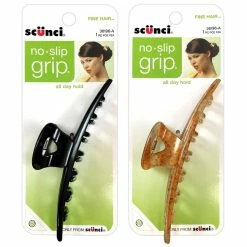 Promo 😀 Scunci No-Slip Grip Jaw Clip For Thick Hair, Assorted Colors (Pack Of 2) 💯