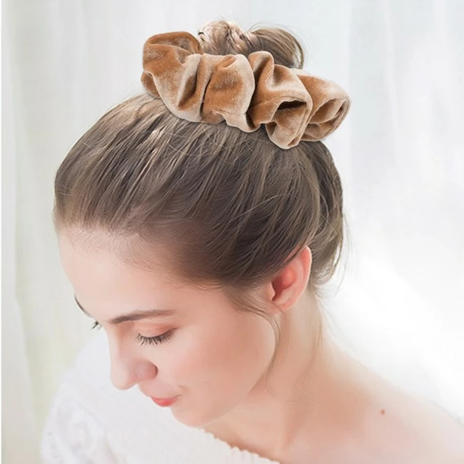 Outlet ๐งจ Jaciya Store Jaciya 5 Pack Large Velvet Scrunchies 6.3 Inches Hair Elastics Scrunchy Bobbles Soft Elegant Elastic Hair Bands Hair Ties, 5 Colors (Color 1) ๐ - Image 5