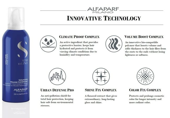 Buy ⌛ Alfaparf Milano Semi Di Lino Volume Mousse Conditioner For Fine Hair - Adds Intense Volume And Body - Detangles And Nourishes Hair - Anti-Frizz - Professional Salon Quality - 6.76 Fl. Oz. 💯 - Image 4