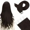 Promo 🔥 YoungSee Store YoungSee Dark Brown Tape In Hair Extensions Human Hair 20 Inch Tape In Hair Extensions Darkest Brown Hair Extensions Tape In Silky Straight 20pcs 50g 🌟