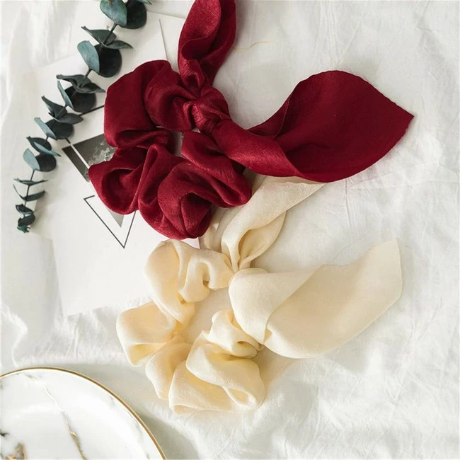 Discount ๐ WeTest 6 Pack Elastics Hair Scrunchies, Bow Scrunchies (6 Pack Hair Scrunchies) ๐ฏ - Image 2