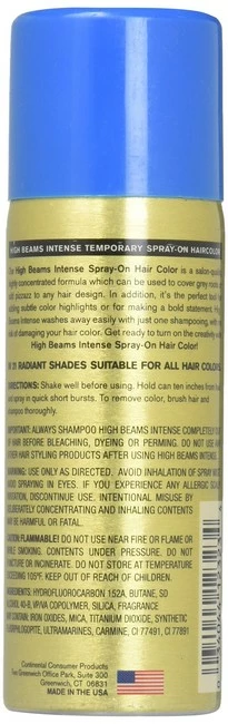 Discount ๐ฏ High Ridge High Beams Intense Spray-On Hair Color –Headbanging Blue- 2.7 Oz - Add Temporary Color Highlight To Your Hair Instantly - Great For Streaking, Tipping Or Frosting - Washes Out Easily ๐งจ