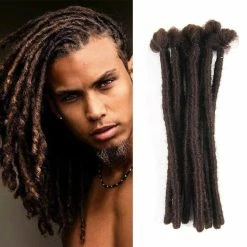 Buy 😍 Aosome Store Dreadlock Extensions For 👩 Women/Men 20 Strands 8 Inch Handmade Synthetic Reggae Braiding Hair For Fashion Hip-Hop Style Crochet Locs Dreads 4# 🎉