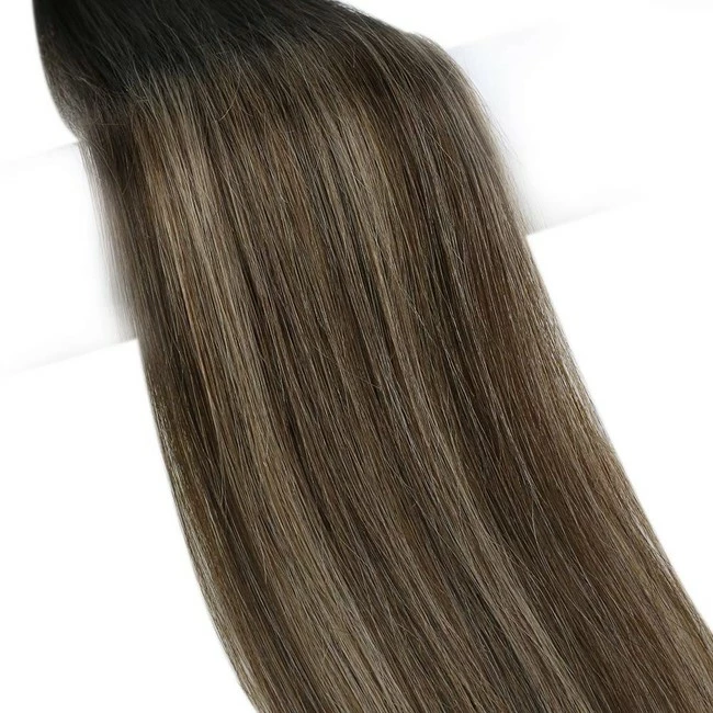 Coupon ๐งจ YoungSee I Tip Hair Extensions Human Hair 20inch Fusion Hair Extensions Itip Human Hair Extensions Ombre Black To Dark Brown With Ash Blonde Natural Hair I Tip Fusion Hair Extensions 1g/s 50g ๐ - Image 4