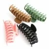 Coupon 🛒 BESIIKO Hair Claw Clips, Large Big Nonslip Hair Clips, Strong Hold Matte Hair Clamps, Hair Jaw Clips For 👩 Women 👧 Girls Thick Thin Long Hair, 4.33inch 4 Pack 4 Colors (Large 4inch, Black, Green, Dark Pink,Burlywood) 👍