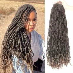 Top 10 🔔 ZRQ Store ZRQ 24 Inch New Faux Locs Crochet Braids Hair Natural Faux Locs Braid Hair Synthetic Crochet Hair Afro Roots Hair Extensions For 👩 Woman 21Strands/Pack T27# ⌛