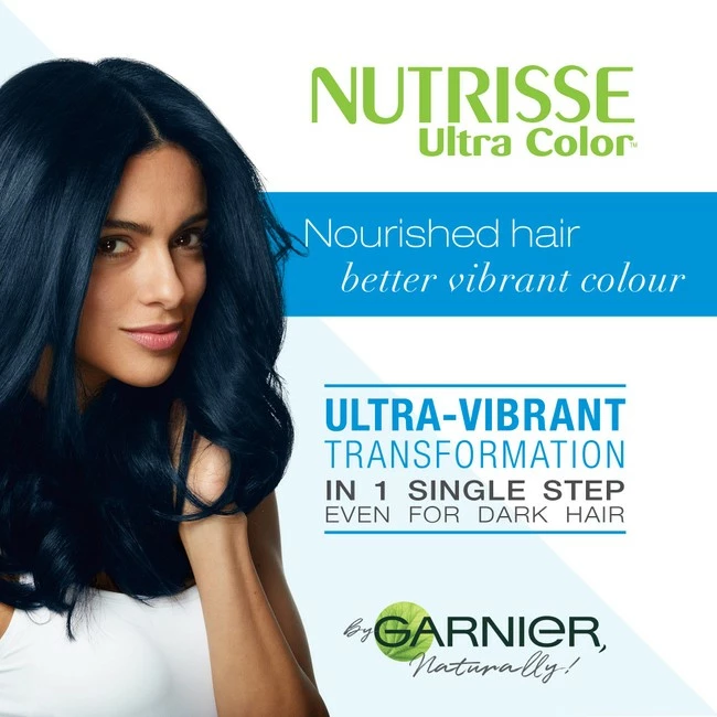Flash Sale 😀 Garnier Store Garnier Nutrisse Ultra Nourishing Hair Color Creme With Triple Oils, Permanent Dye For 100% Gray Coverage, Blue Curaçao IN2 😉 - Image 5