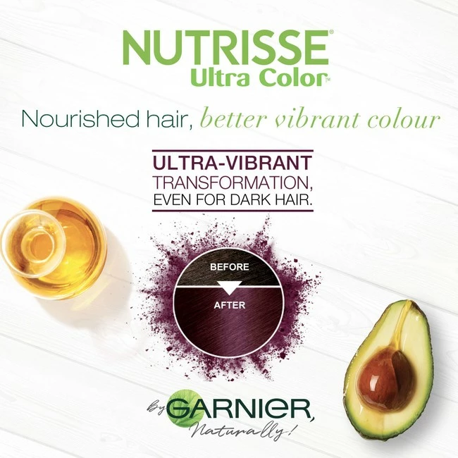 Flash Sale 😀 Garnier Store Garnier Nutrisse Ultra Nourishing Hair Color Creme With Triple Oils, Permanent Dye For 100% Gray Coverage, Blue Curaçao IN2 😉 - Image 8