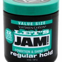 New 🤩 Lets Jam Condition & Shine Gel Regular Hold 14 Ounce Jar (414ml) (3 Pack) 🤩