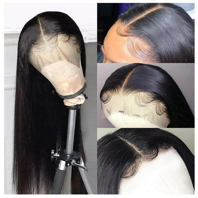 Deals 👍 Veravicky Straight 13x4 Lace Front Wigs Human Hair 16 Inch Brazilian Remy Hair Wigs For Black 👩 Women, 150% Density Long Straight Wig Pre Plucked Hairline With Baby Hair ✔️ - Image 2