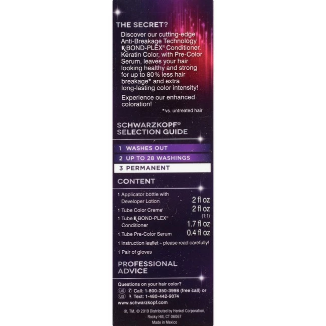 Budget 🎉 Schwarzkopf Keratin Color Permanent Hair Color Cream, 5.0 Medium Brown 😀 - Image 4