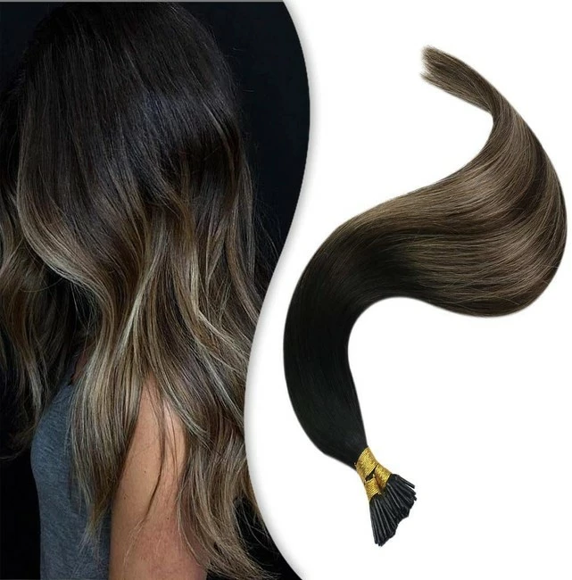 Coupon ๐งจ YoungSee I Tip Hair Extensions Human Hair 20inch Fusion Hair Extensions Itip Human Hair Extensions Ombre Black To Dark Brown With Ash Blonde Natural Hair I Tip Fusion Hair Extensions 1g/s 50g ๐