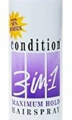 Promo 🤩 Condition 3-N-1 Aerosol Spray 7 Ounce Maximum Hold With Sunscreen (207ml) (6 Pack) ✨