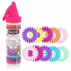 New ✔️ Invisibobble Store Invisibobble Kids Spiral Hair Ring - 10 Pack, Crayola Edition- No-Ouch Coil Hair Ties With Strong Grip- Hair Accessories For 👧 Girls Toddlers And Kids 🥰