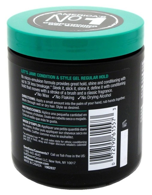 New ๐คฉ Lets Jam Condition & Shine Gel Regular Hold 14 Ounce Jar (414ml) (3 Pack) ๐คฉ - Image 2