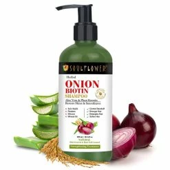 Best Pirce ๐ Soul Flower Soulflower Onion Biotin Shampoo For Hair Growth, Hair Fall Control, Damaged Hair Enriched With Aloevera, Plant Keratin, Fenugreek, Reetha, Shikakai & Neem - SLS & Paraben Free ๐