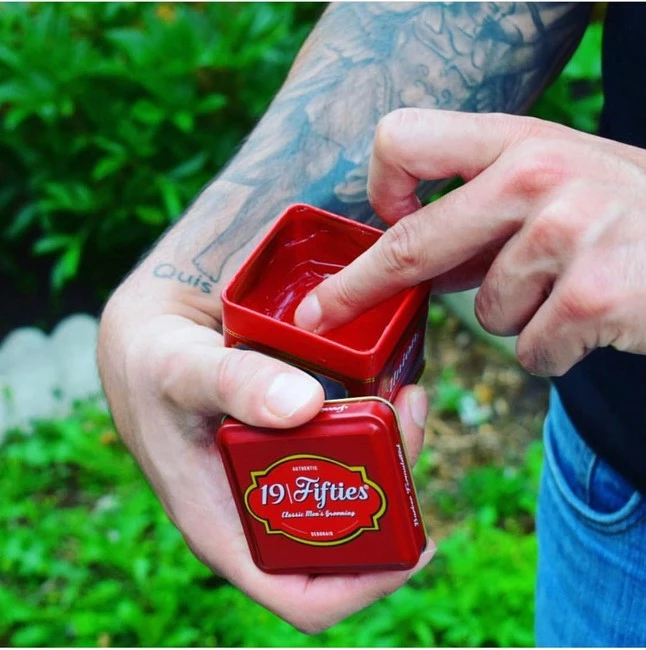 Discount ๐ 19Fifties Store Strong Hold Pomade For Men - 4oz Beautifully Crafted Tin | All Day Firm Hold, Easily Washes Out With Water, Low Shine & Amazing Scent - Ideal For Gripping And Defining Pompadours, Side-Part Comb-Overs ๐ - Image 3