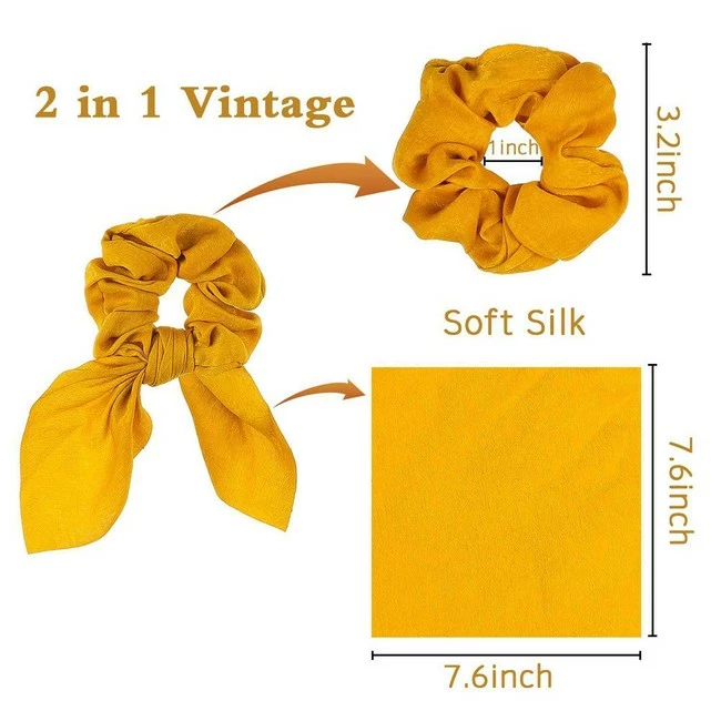 Discount ๐ WeTest 6 Pack Elastics Hair Scrunchies, Bow Scrunchies (6 Pack Hair Scrunchies) ๐ฏ - Image 4