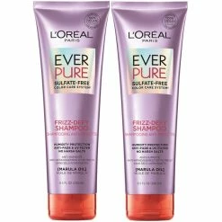 Cheap ❤️ L'Oreal Paris Store L'Oreal Paris Hair Care EverPure Sulfate Free Frizz Defy Shampoo, With Marula Oil, 2 Count (8.5 Fl; Oz Each) (Packaging May Vary) ⭐