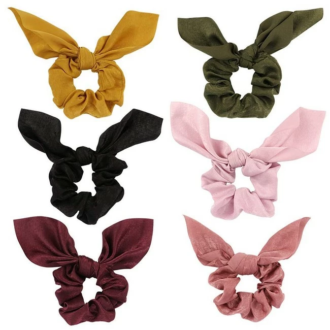 Discount ๐ WeTest 6 Pack Elastics Hair Scrunchies, Bow Scrunchies (6 Pack Hair Scrunchies) ๐ฏ