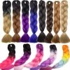 Cheapest 🥰 Benehair Jumbo Braiding Hair 24 Inch Jumbo Braid Hair Extensions Jumbo Box Braids Crochet Hair Long Rainbow Colorful For 👩 Women Kids DIY High Temperature Synthetic Fiber Ash Blonde 1 Bundle 🎉