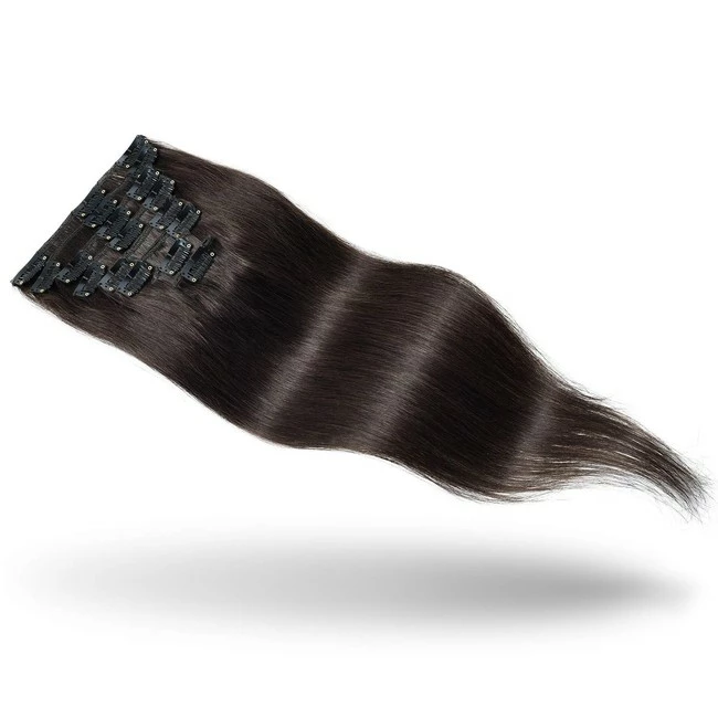 Promo 🔥 Rose Bud ROSEBUD Clip In Hair Extensions REMY Human Hair 8Pcs 18 Clips 65g/Set 16 Inch ⭐ - Image 2