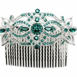 Hot Sale 🌟 Faship Store Faship Elegant Gorgeous Green Huge Floral Hair Comb - Green 🔥