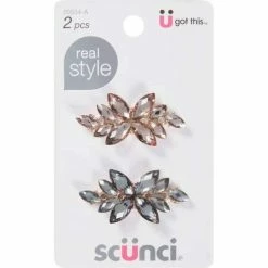 New ✔️ Scunci Jean Wire Hair Barrette (Pack Of 2) ⌛