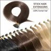 Outlet ⭐ Benehair I Tip Human Hair Extensions Pre Bonded Cold Fusion Hairpiece Medium Brown Stick 👟 Shoelace Tips Soft Long Straight Remy Hair For 👩 Women 18 Inch #4 100 Strands/pack ✨