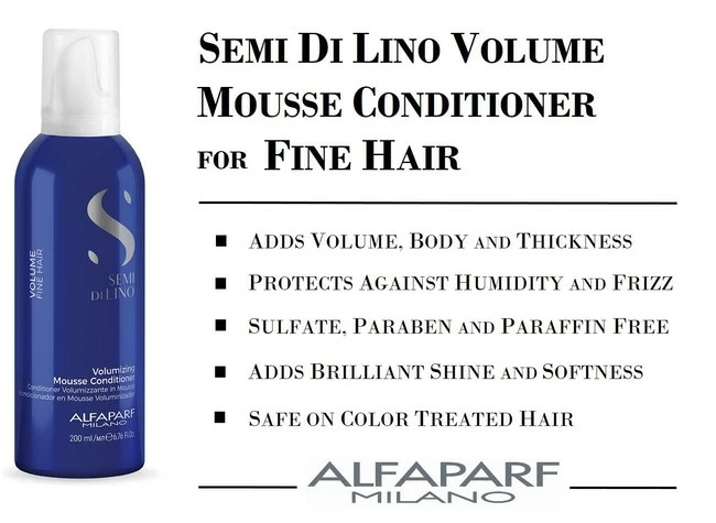 Buy ⌛ Alfaparf Milano Semi Di Lino Volume Mousse Conditioner For Fine Hair - Adds Intense Volume And Body - Detangles And Nourishes Hair - Anti-Frizz - Professional Salon Quality - 6.76 Fl. Oz. 💯 - Image 3