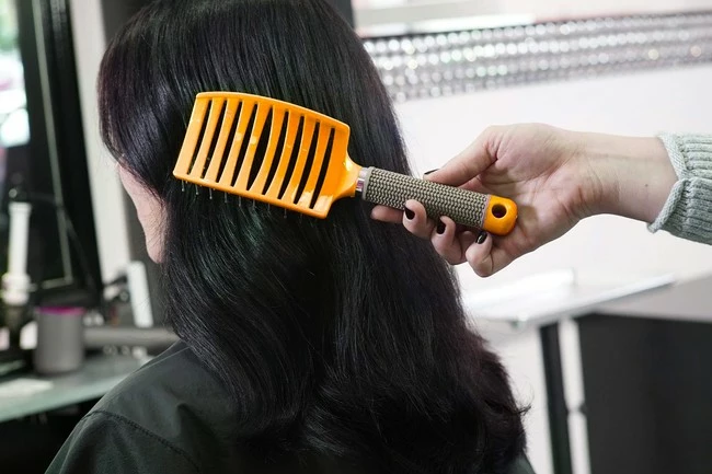 Cheap ๐ UltimateBrush Curved Vented Hair Brush,Vent Brush, Styling For Thick Long Hair, Detangling Massage Brush For ๐ฉ Women Or Men, Fast Drying Blow Dryer Brush Wet/Dry (Orange) ๐ - Image 5