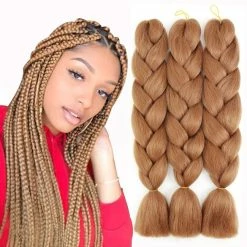 Hot Sale ✨ YAMI Synthetic Braiding Hair Kanekalon Jumbo Braids Hair Extension Braid In Hair Extensions 24" 3 Bundles/Lot (30#) ✨