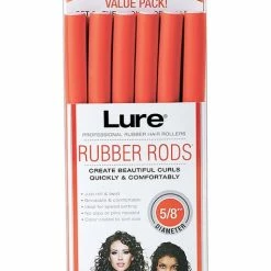 Budget 💯 Lure Professional Rubber Hair Rollers Rubber Rods (Contains 12 Rollers 8" Long) 5/8" Diameter Volume & Body For Medium To Long Hair 🎉