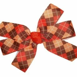 Buy 🧨 WEBB DIRECT2U WD2U 👧 Girls Autumn Argyle Print 👪 Thanksgiving Day Hair Bow French Clip Barrette 🎁
