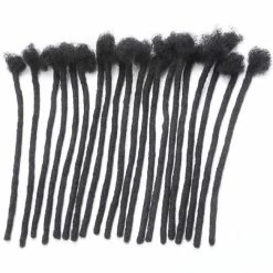 Best deal 🛒 JISHENG Store JISHENG Dreadlocks Extensions 100% Unprocessed Remy Human Hair Locs For 👩 Women/Men/Kids 0.4cm Width Full Hand-made Permanent Dread Locs Natural Black Color Hair Can Be Dyed And Bleached (8 Inch, 30 Strands) 🎁