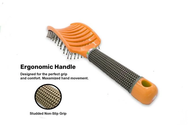 Cheap ๐ UltimateBrush Curved Vented Hair Brush,Vent Brush, Styling For Thick Long Hair, Detangling Massage Brush For ๐ฉ Women Or Men, Fast Drying Blow Dryer Brush Wet/Dry (Orange) ๐ - Image 4