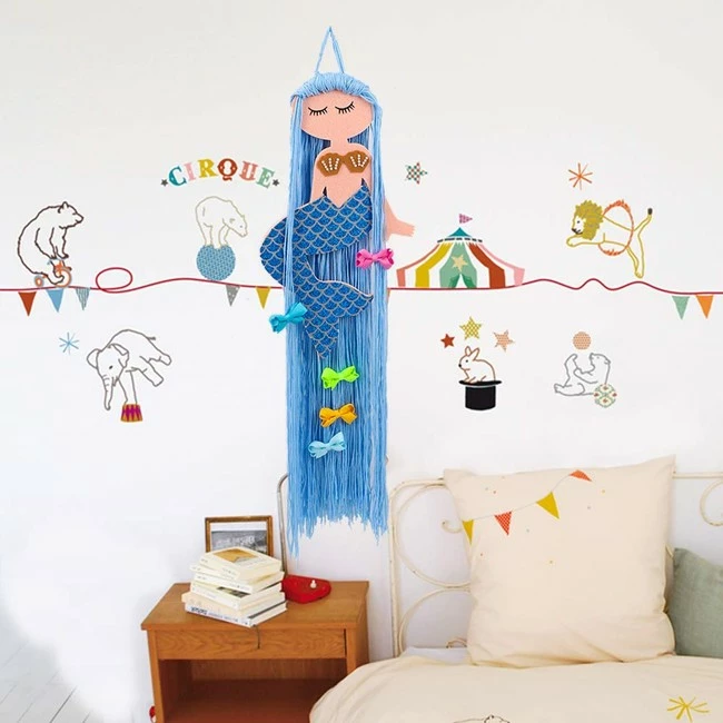 Best Pirce 😀 Volepet Mermaid Hair Bow Holder - Baby Hair Accessories Storage Headband Holder Hair Clips Organizer Hanging Decoration For Toddler 👧 Girls Room ✔️ - Image 6